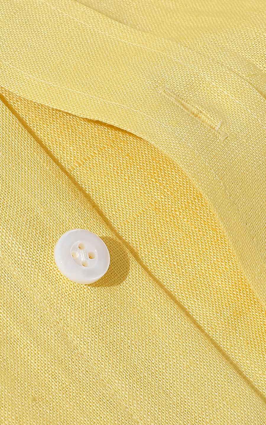 Rich Yellow Linen Long Sleeve Casual Shirt - Louisville