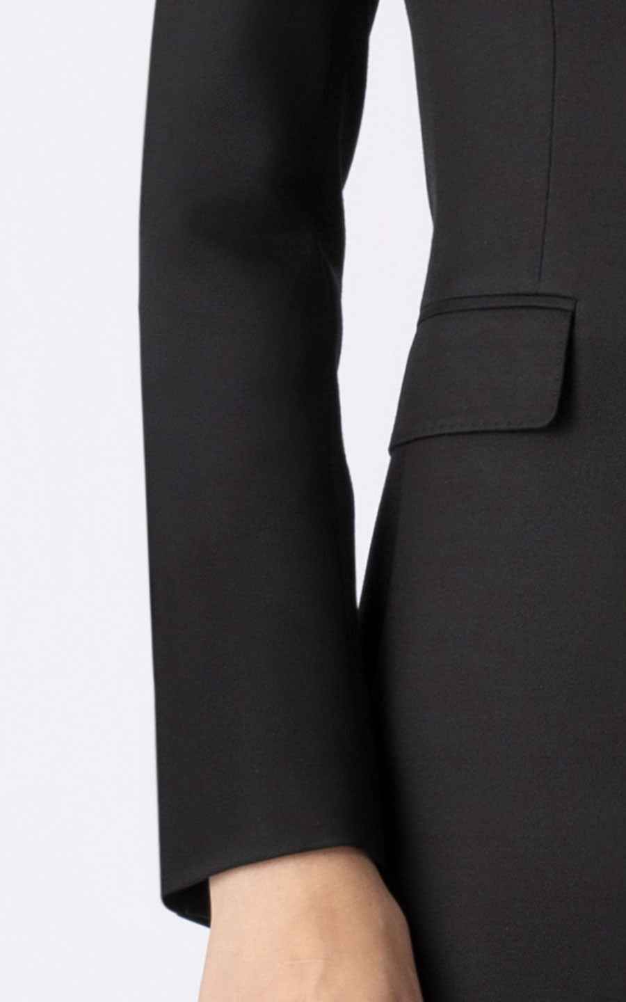 Women's Black Double-Breasted Business Suit Set