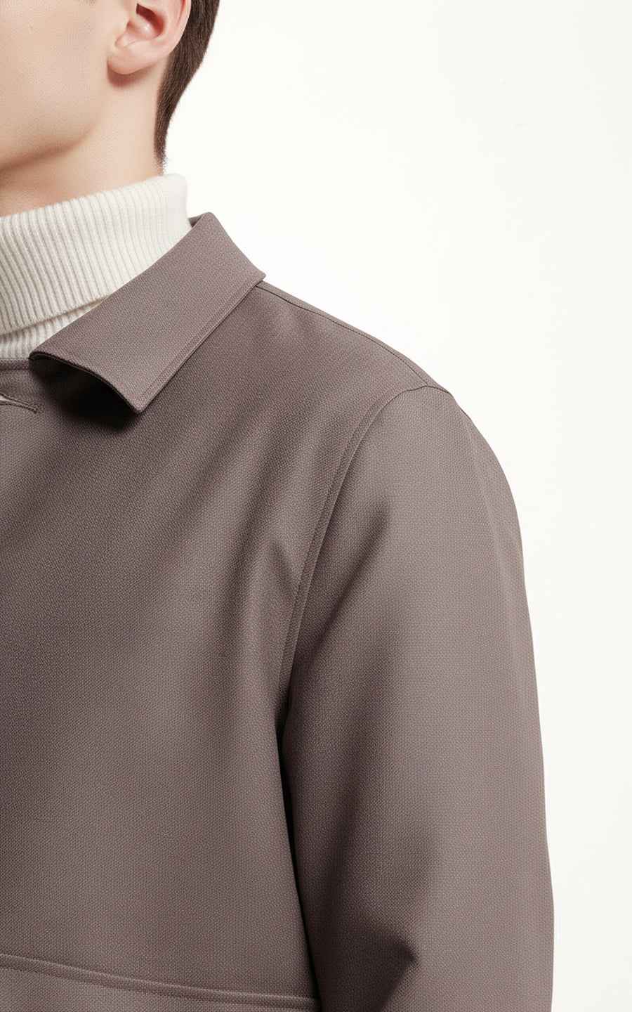 Casual coffee-colored custom men's jacket