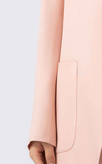 Pink Blazer Shorts Set - Women's Two Piece Suit