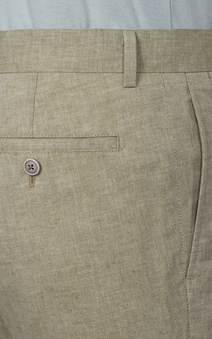 Sea Glass Green Slacks Detail - Premium Herringbone