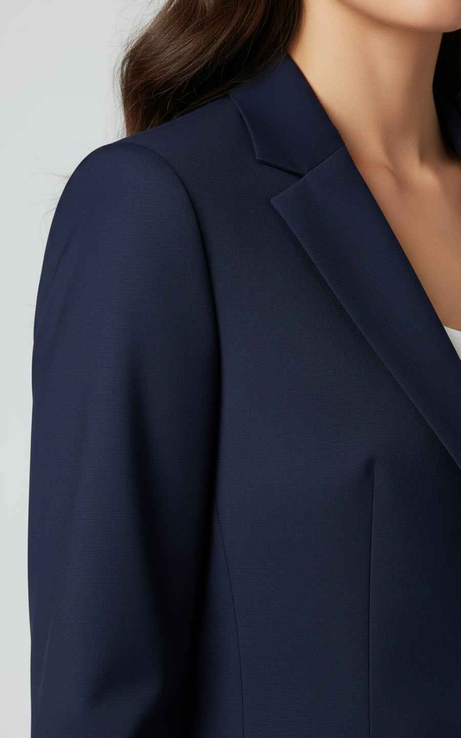 Navy Blue Women's Tailored Suit Set