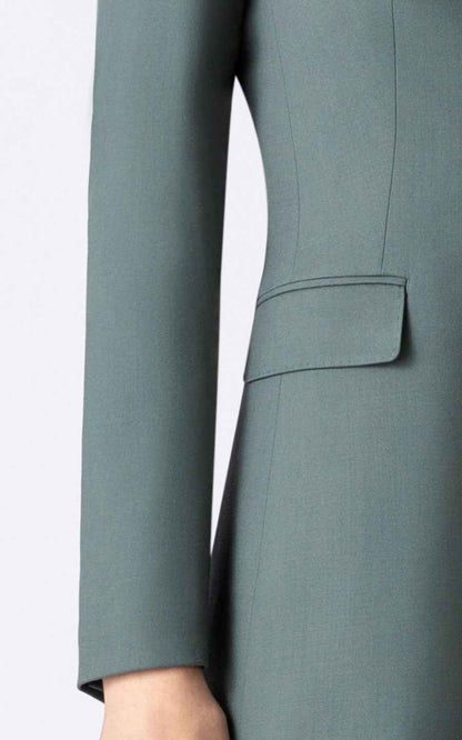 Women's Sage Green Double-Breasted Suit Set