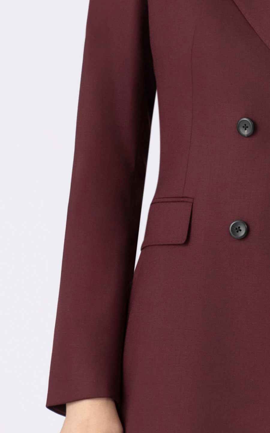 Burgundy Double-Breasted Suit Set - Professional