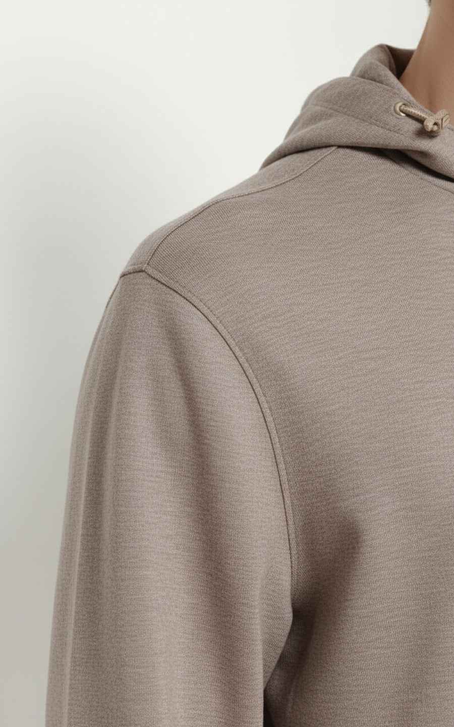 Bespoke Beige Zip Hoodie Men Luxury Athleisure Jacket Coat