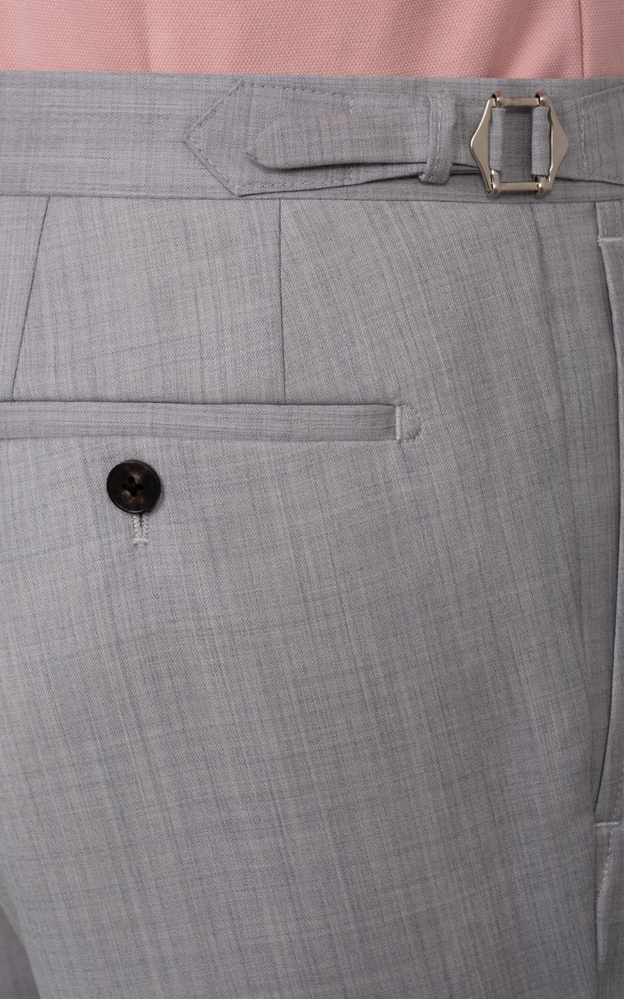 Light grey twill fabric detail - men's custom shorts