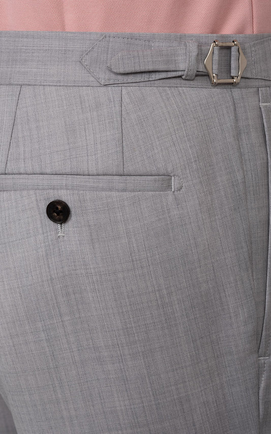 Light grey twill fabric detail - men's custom shorts