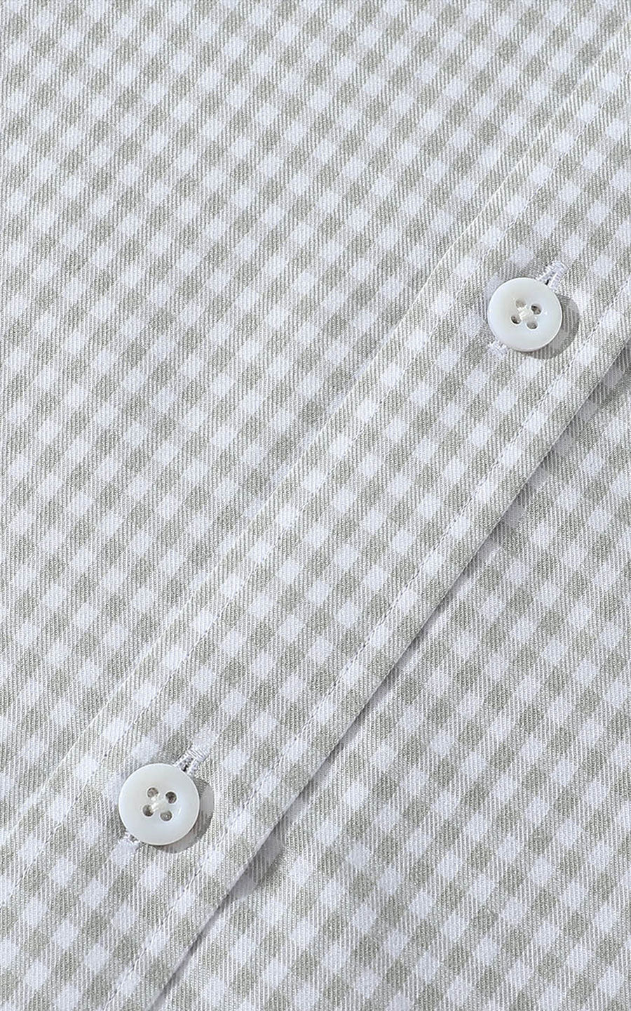 Grey Check Pattern Detail - Premium Oxford Shirt