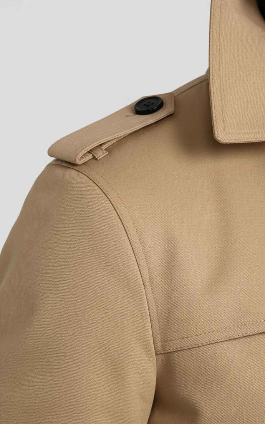 Men's Beige Double-Breasted Business Casual Custom Trench Coat