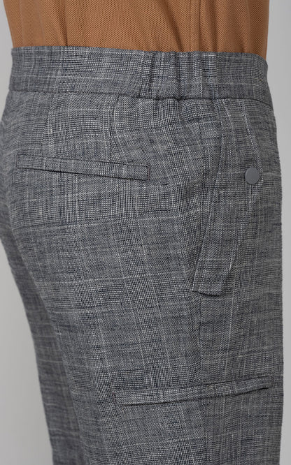 Carbon Neutral Grey Pants Detail - Custom Linen Fabric