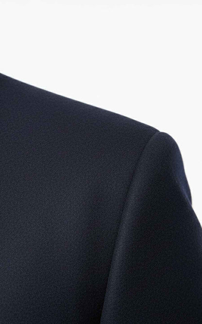 Mens Overcoat Navy Blue Tailored Business Formal