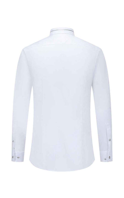 Custom White Men's Tailored Dress Shirts - Personalized