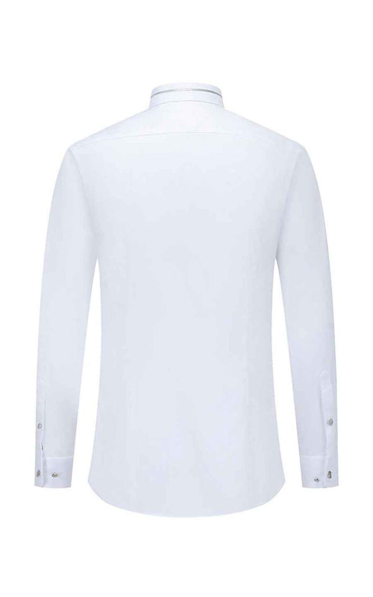 Custom White Men's Tailored Dress Shirts - Personalized