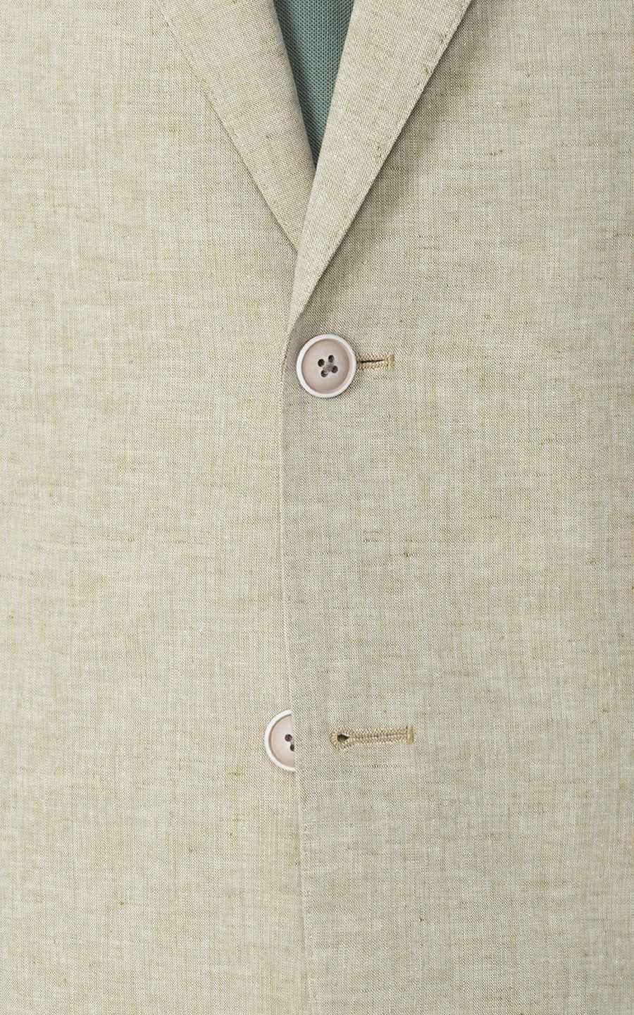 mens custom suits Khaki Linen Men's Casual Suit Set - Bespoke Fit