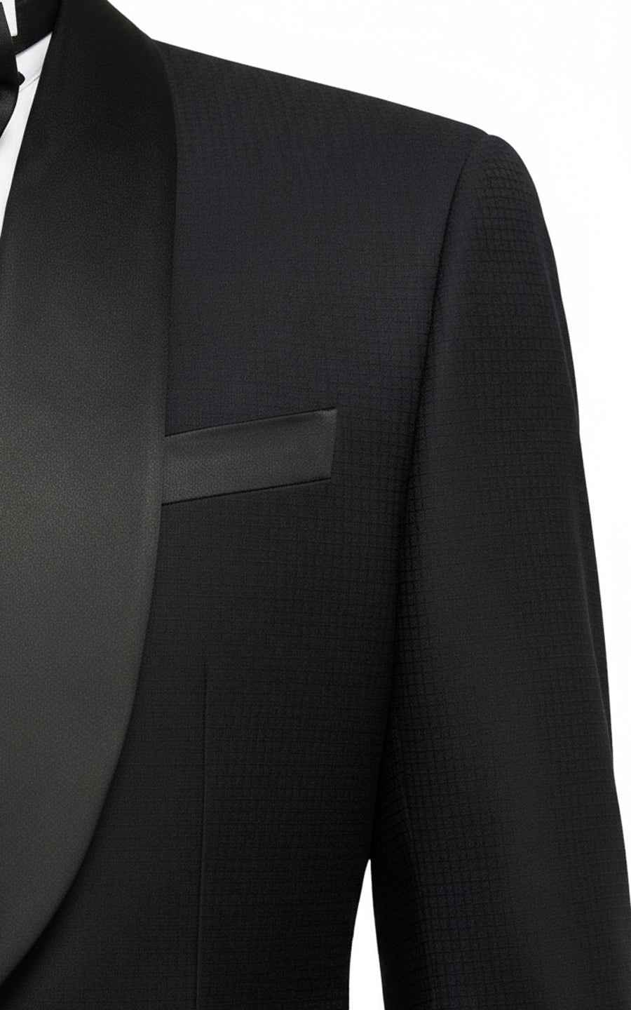 Men's navy blue shawl collar custom formal dress suit coat