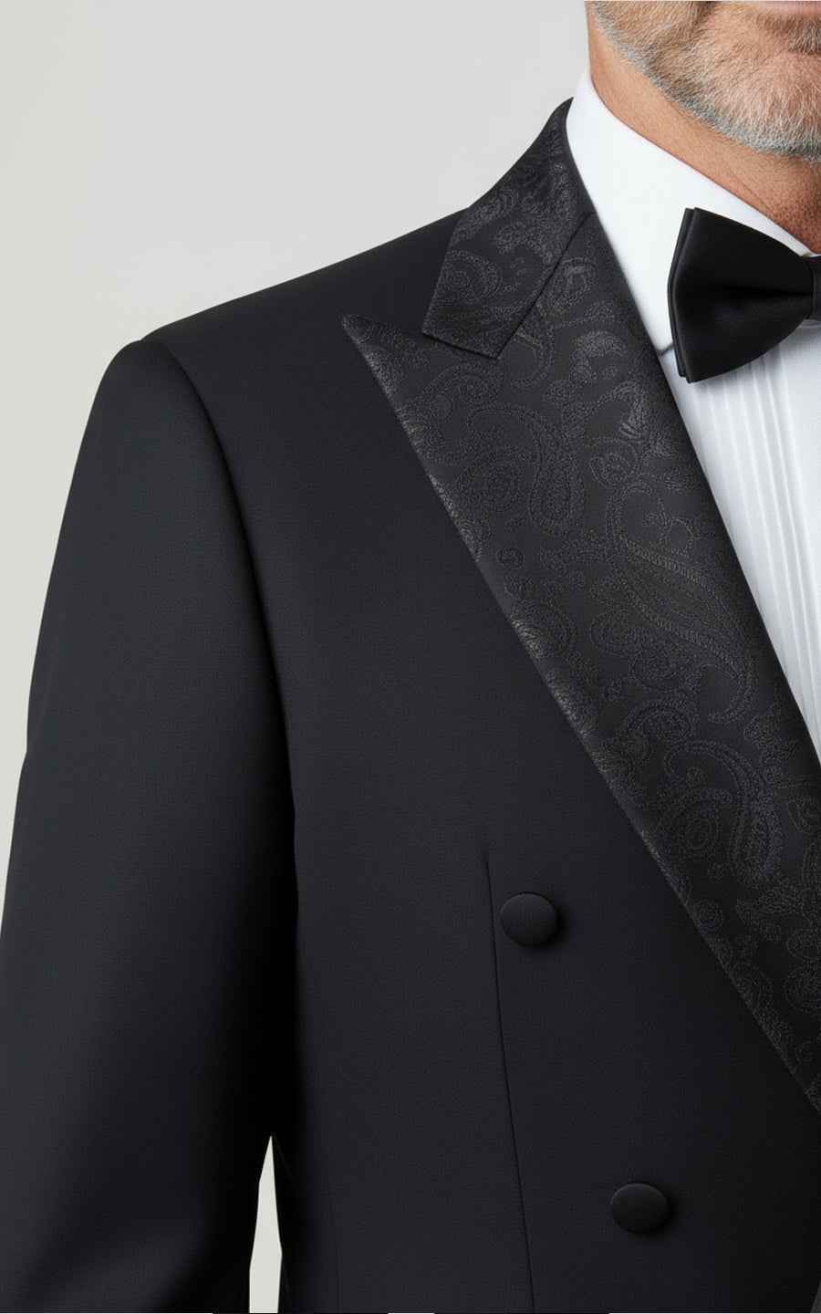 Black Double Breasted Tuxedo Men Custom Tailored Formal Coat