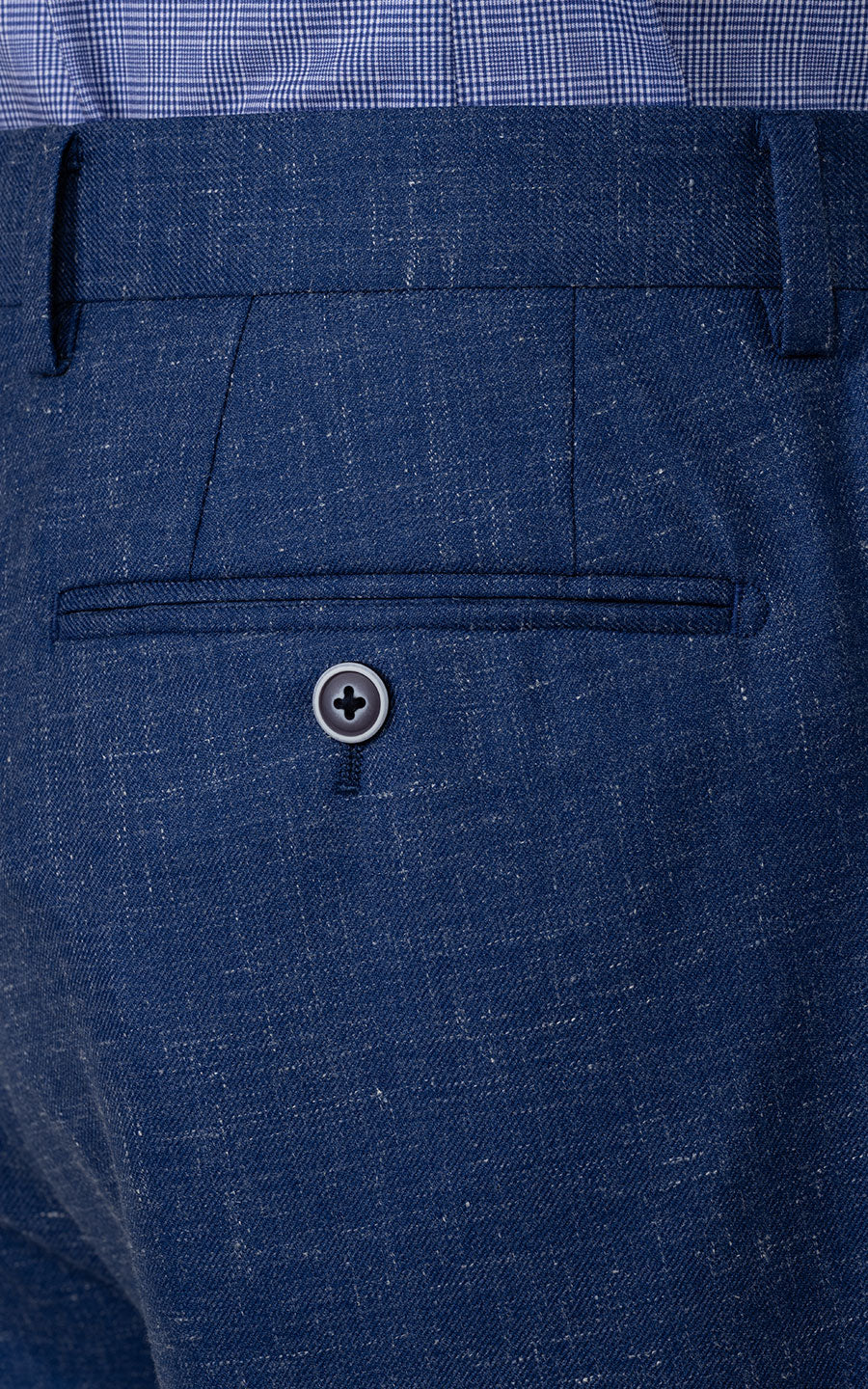 Light Khaki Custom Pants Detail - Premium Twill Fabric