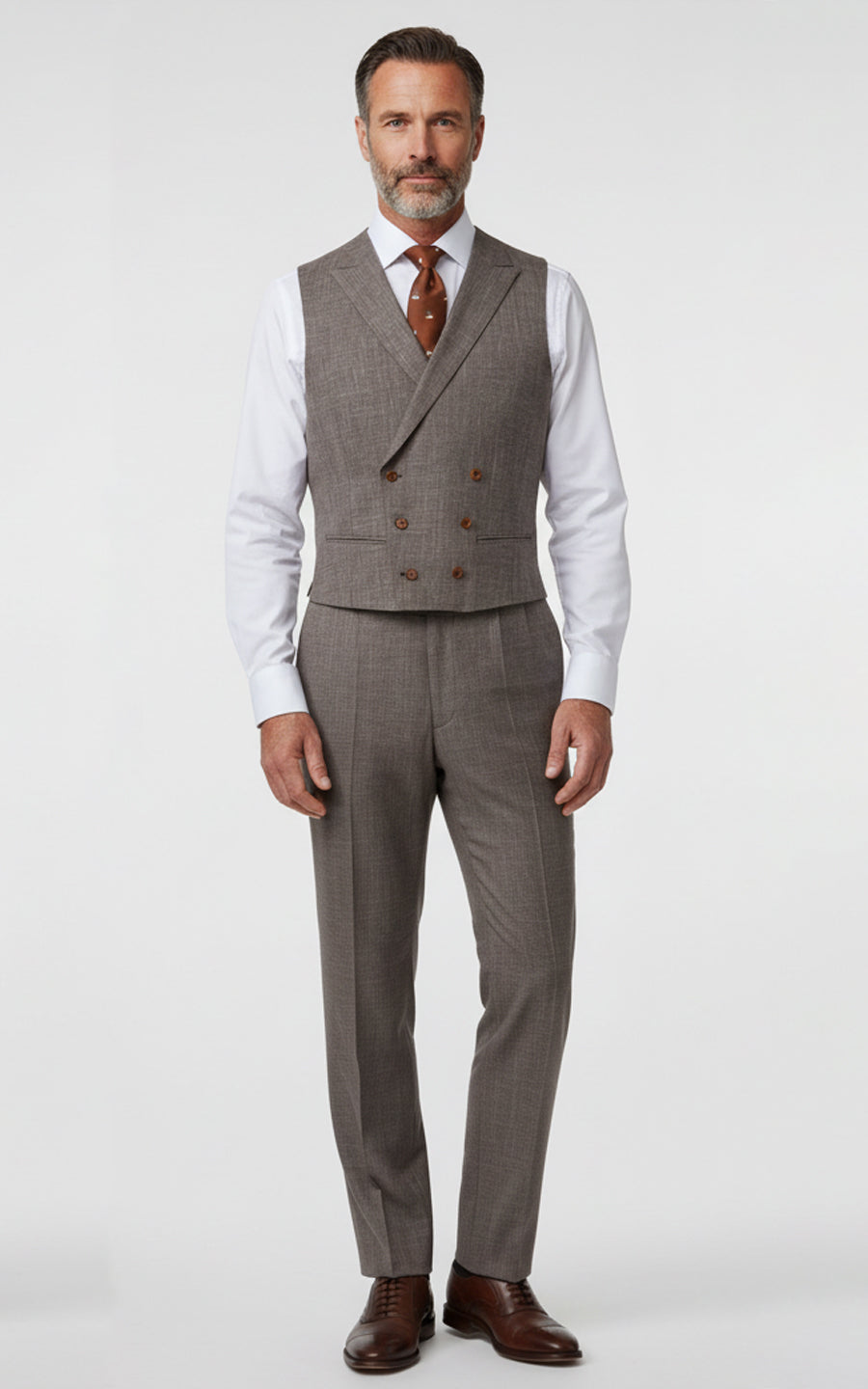 Wool Silk Linen Couture Vest Mens Business Formal Tailored