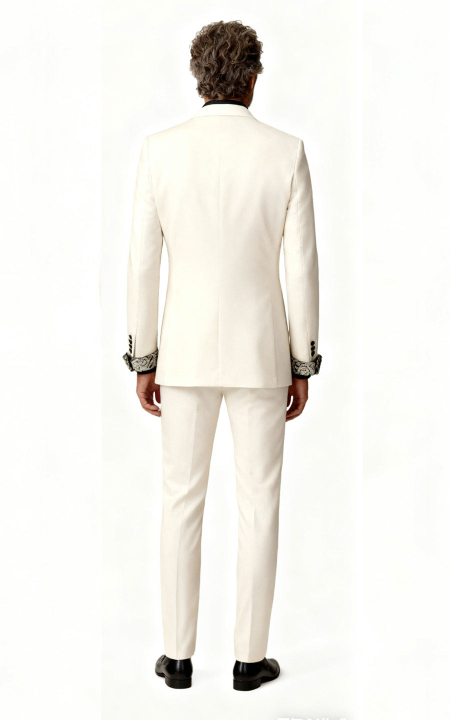 Men's White Tuxedo Suit - Wedding Formal Custom Tailored