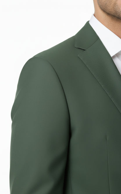 Mens Light Green Bespoke Business Suit Wedding Formal Set