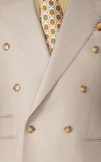 Light khaki suit fabric detail premium quality