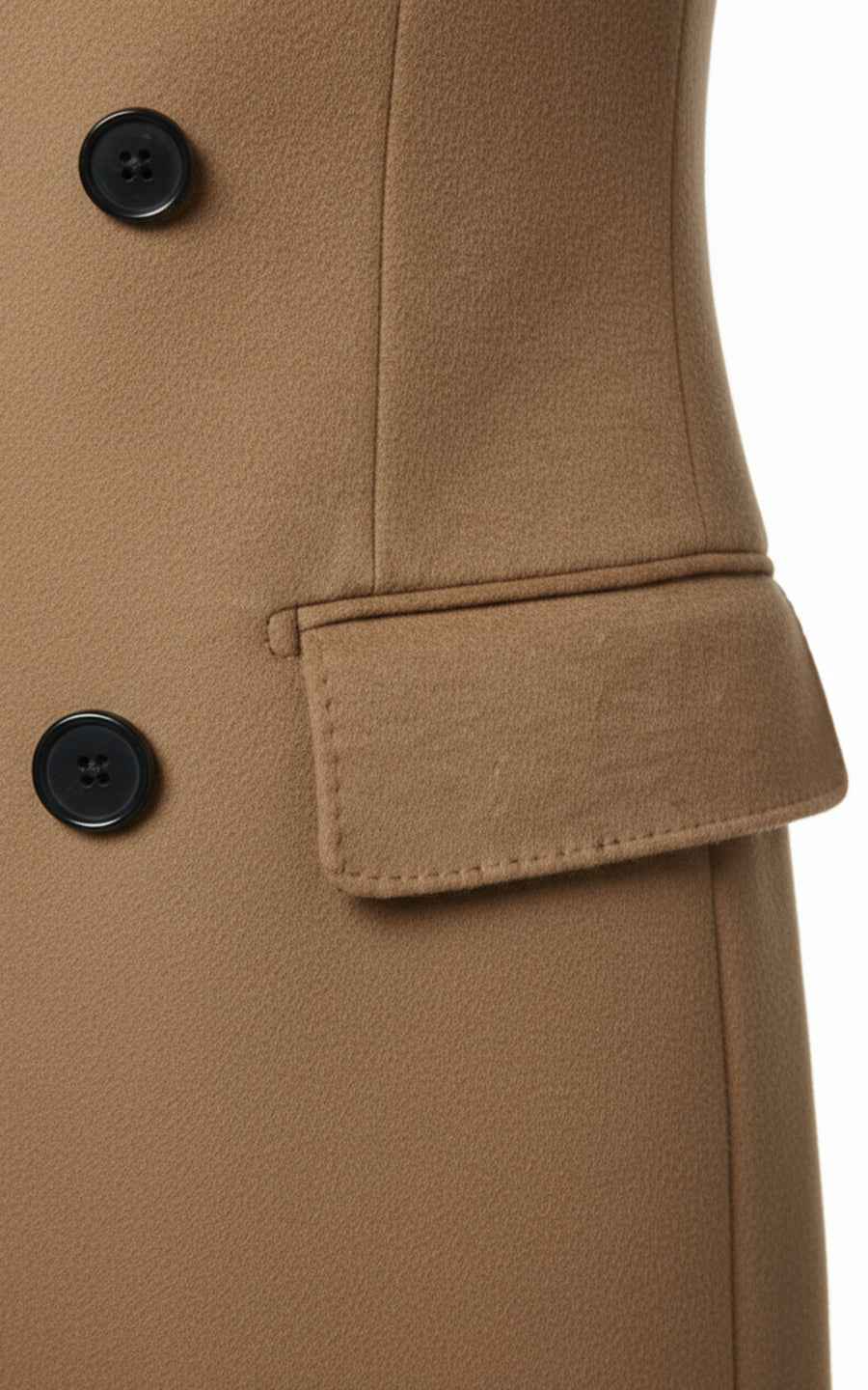 Custom Double-Breasted Camel Hair and Men's Wool Winter Coat