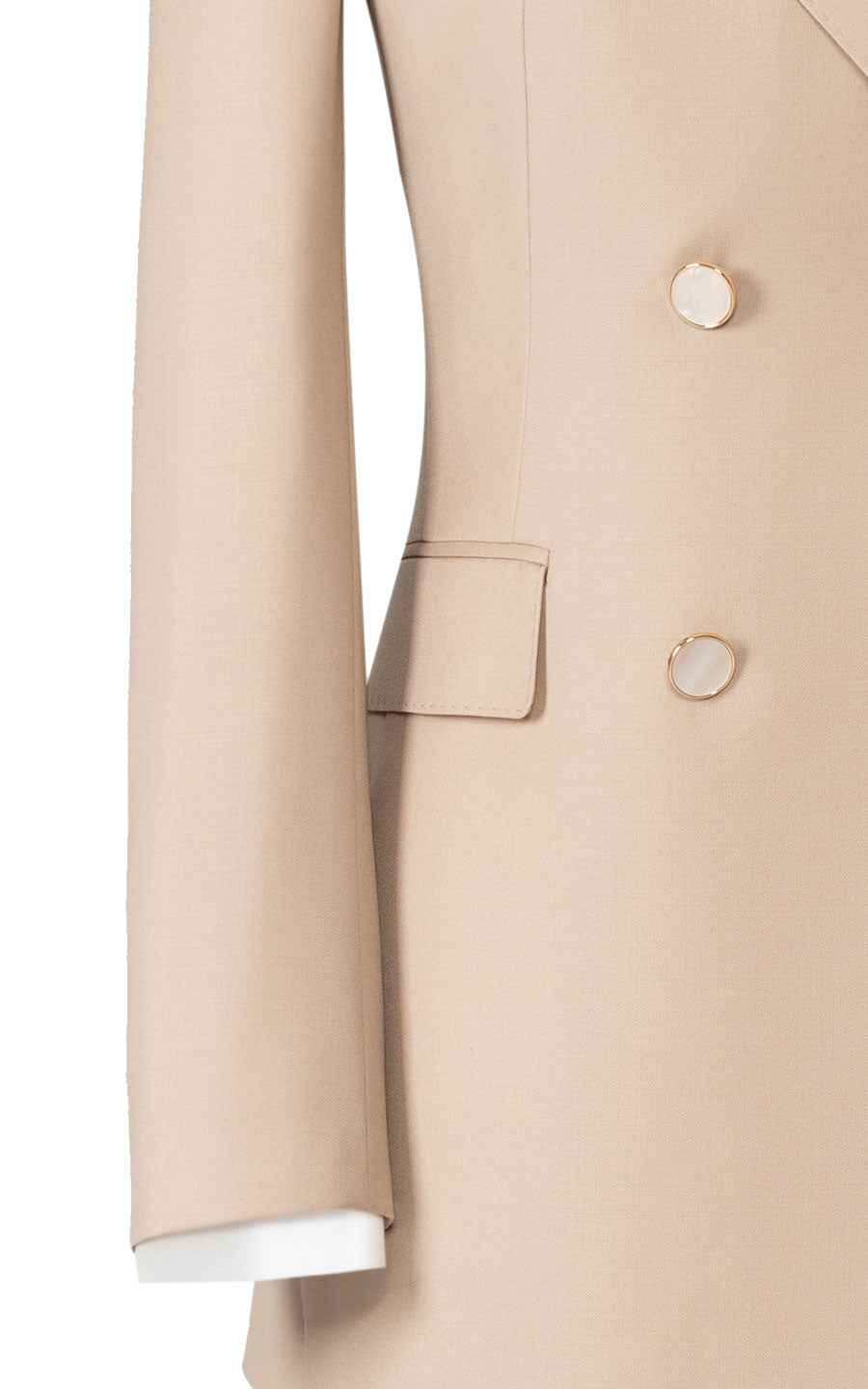 Premium Beige Double-Breasted Suit Set