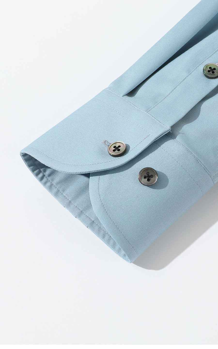 Men's Cyan Twill Long Sleeve Custom Shirt