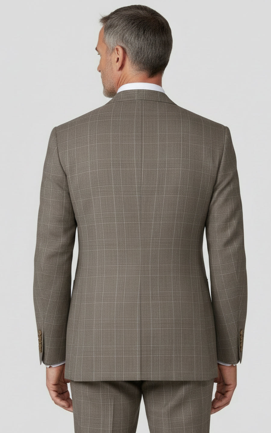 Light Brown Check Casual Blazer Custom Made Mens Suit