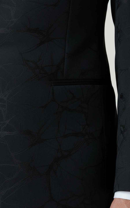 Black Double Breasted Tuxedo Men Formal Wedding Suit Coat