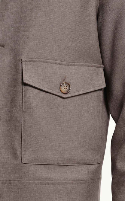 Casual coffee-colored custom men's jacket