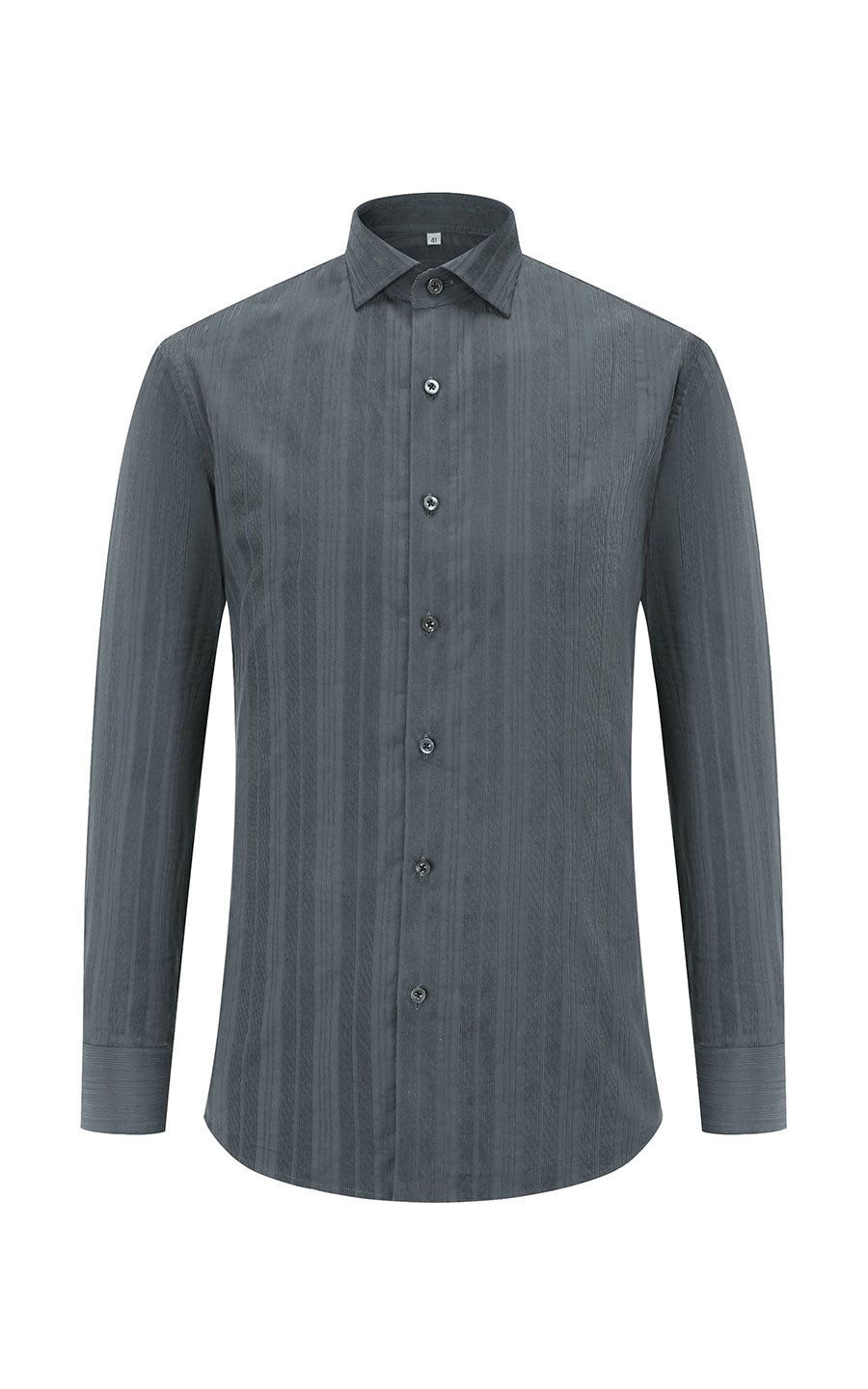 Custom dark gray dress shirt - anti-wrinkle tailored fit