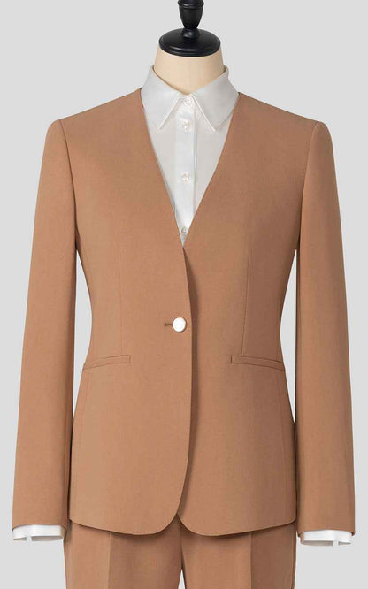 Women's Camel Two-Piece Suit Set