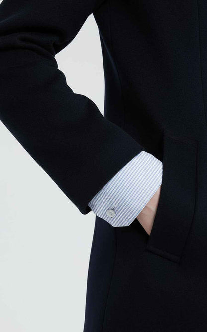 Black Customized Windbreaker Women's Long Jacket Coat