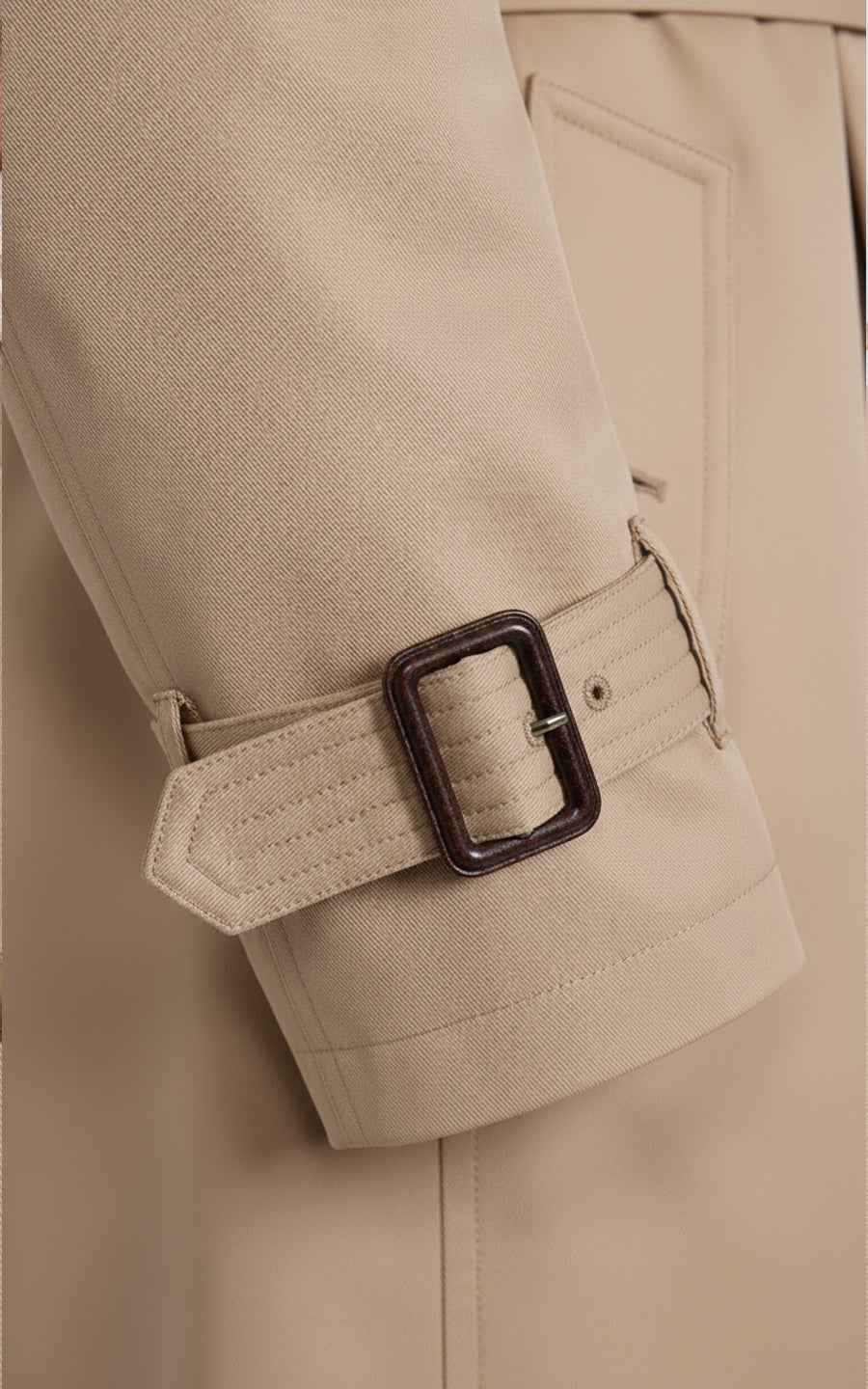 Classic double-breasted trench coat long beige coat for men