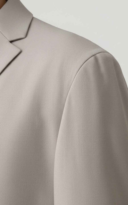 Mens Casual Suit Beige Tailored Modern Leisure Set