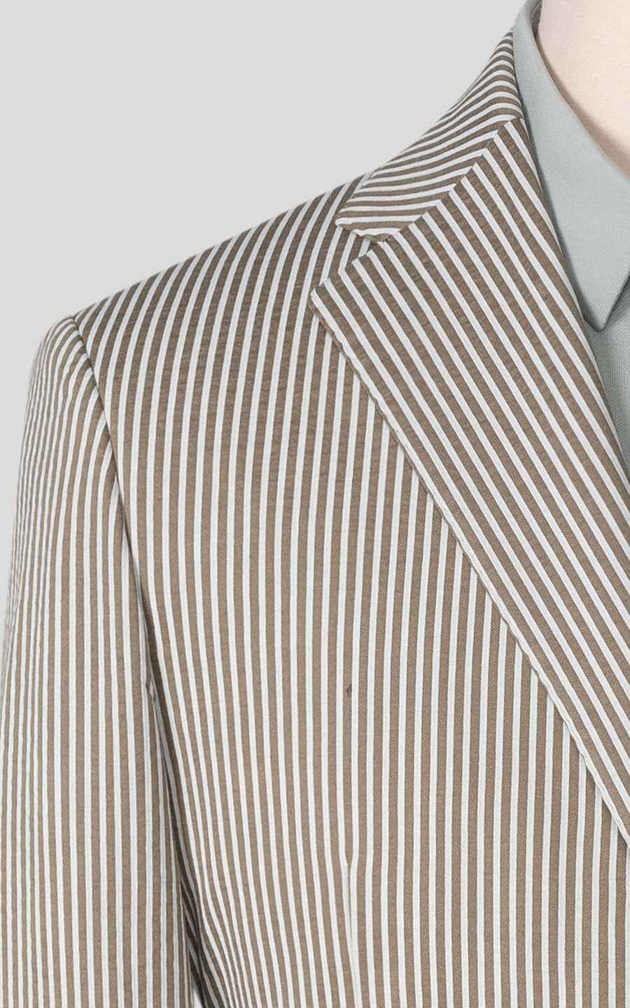 WIAI Brown White Striped Blazer - Premium Casual Jacket