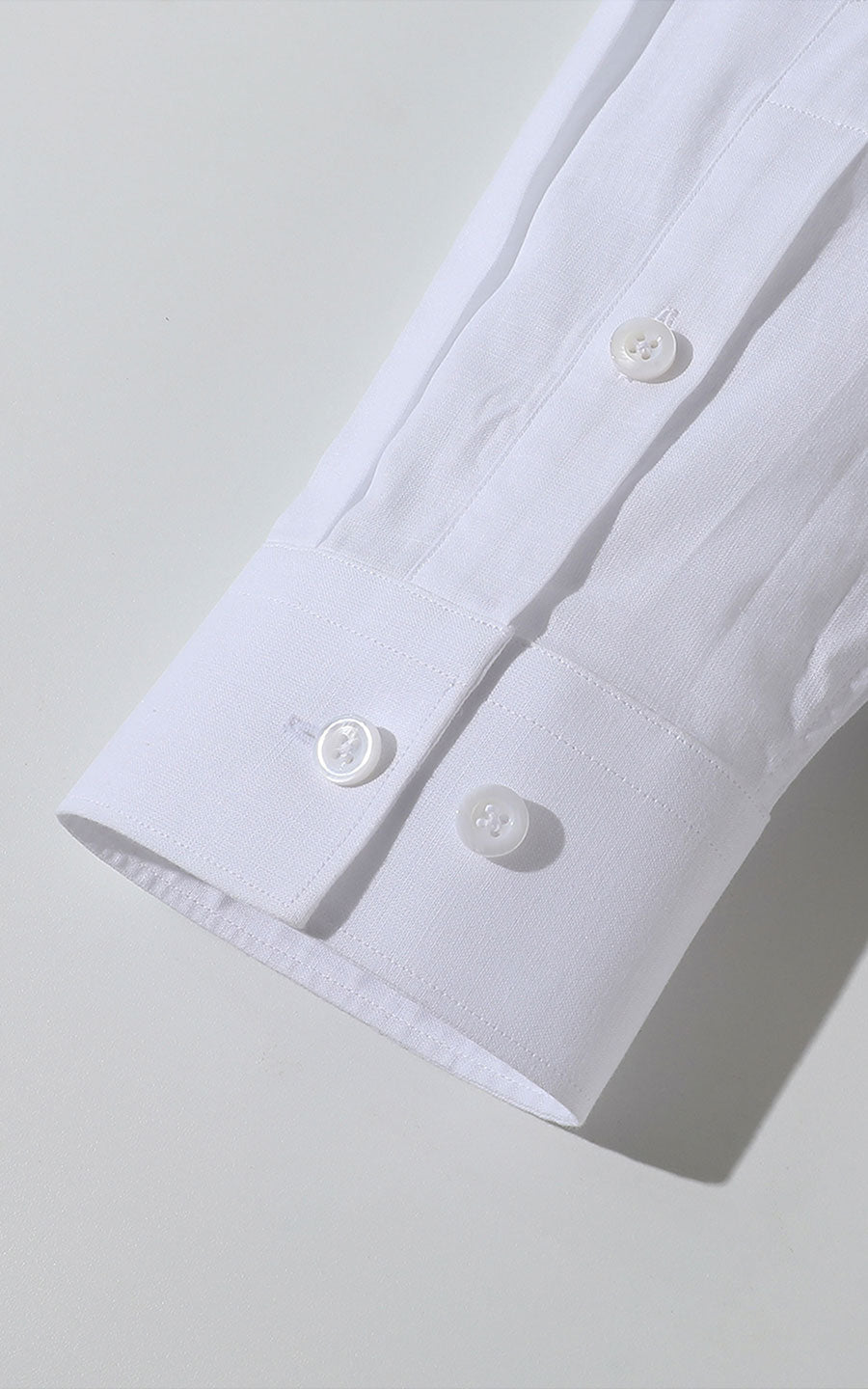Wrinkle-Free White Dress Shirt - Custom Tailored