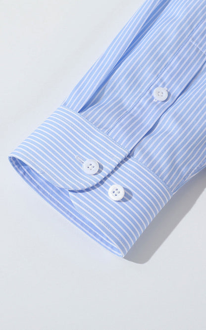 Premium Cotton Fabric Detail - Sky Blue Men's Shirt