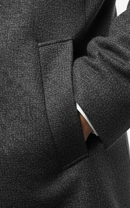 Men's premium grey custom autumn/winter casual overcoat