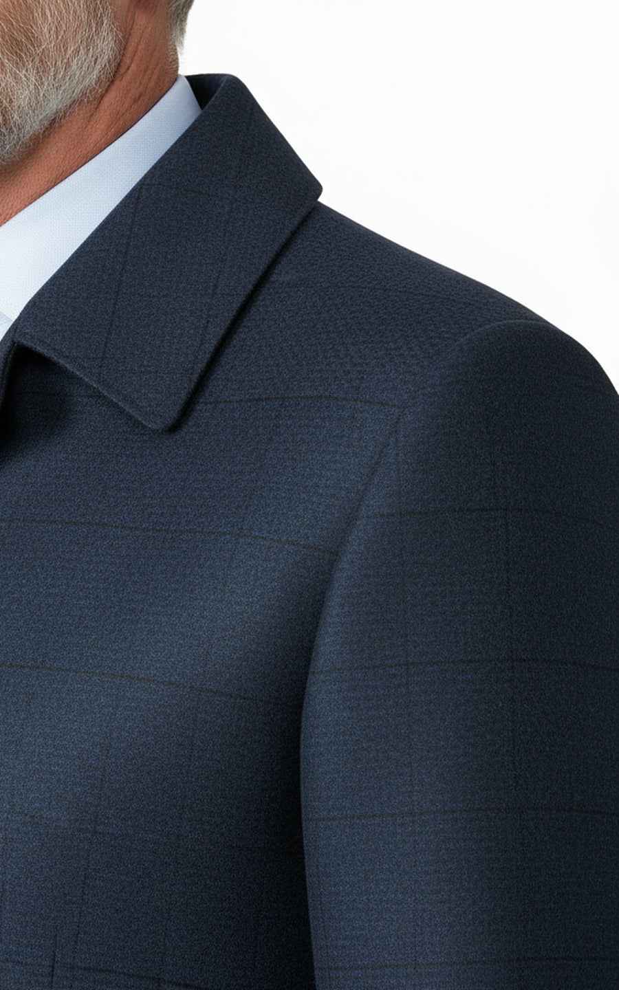 Navy Business Tailored Wool Overcoat Mens Winter Coat