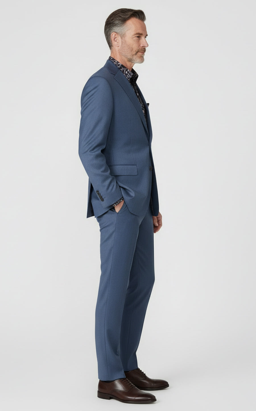 Custom Made Business Formal Tailored Light Blue Suit Set Men