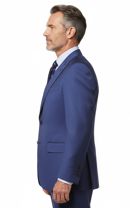 Custom Fit Dark Blue Blazer Men Formal Business