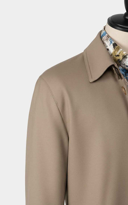 Classic Taupe Trench Coat Premium Tailored Outerwear