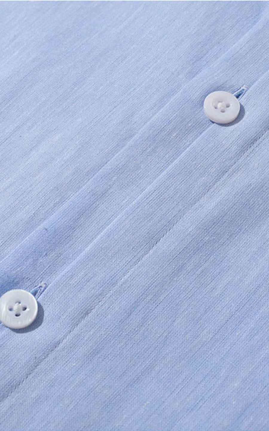 Light Blue Chinese Style Tailored Dress Shirt