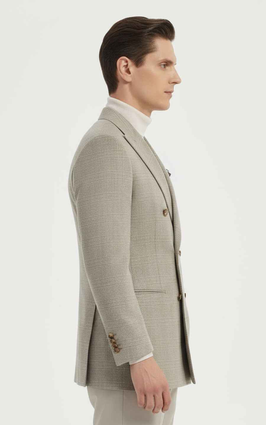 Custom Suits: Double-Breasted Plaid Blazer