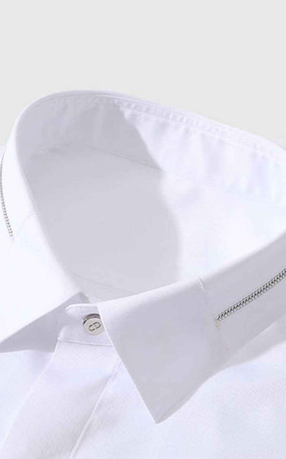 Custom White Men's Tailored Dress Shirts - Personalized
