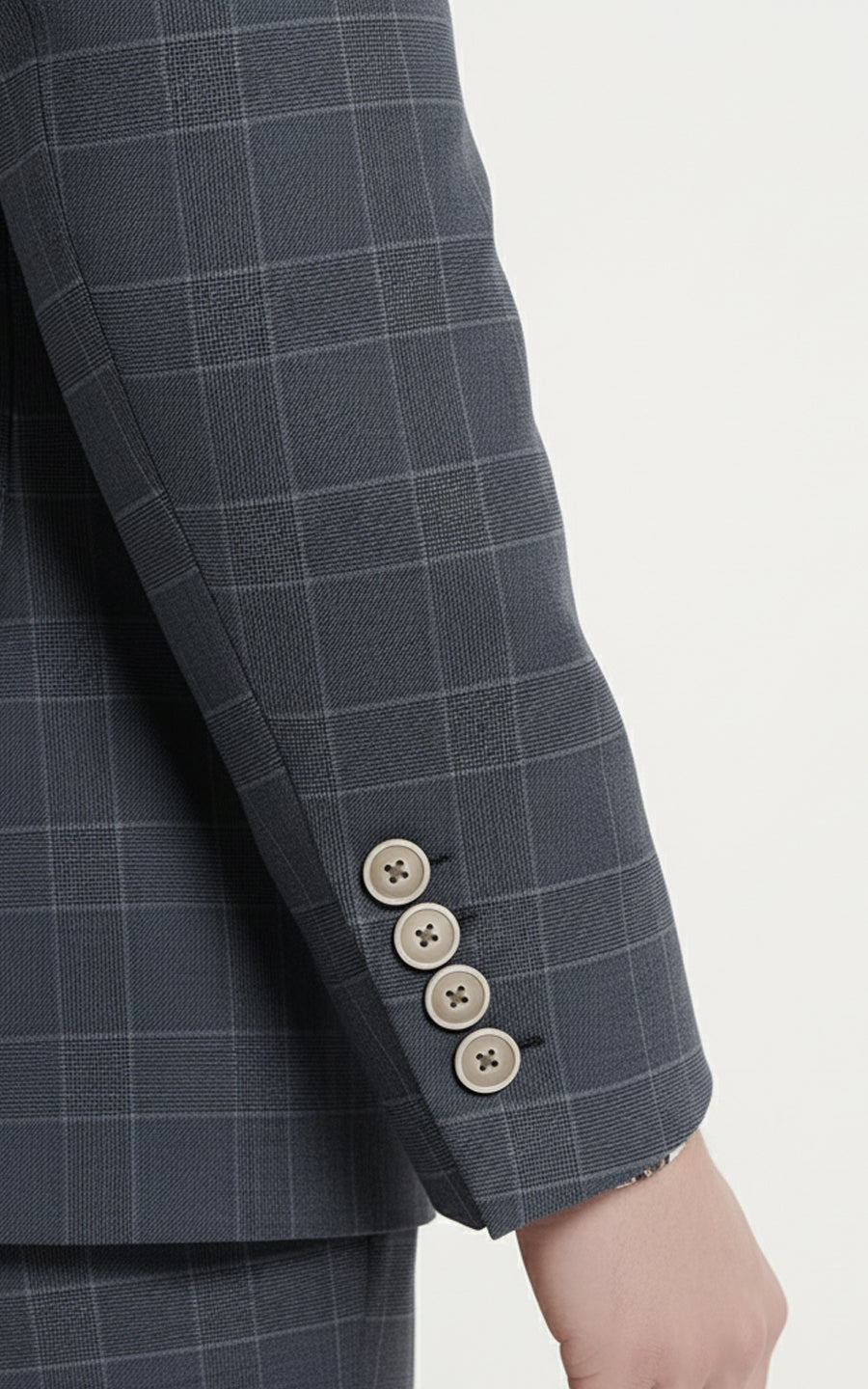 Fog Blue Custom Tailored Mens Suit Set Business Two Piece