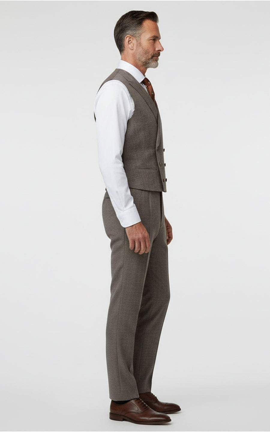 Wool Silk Linen Couture Vest Mens Business Formal Tailored