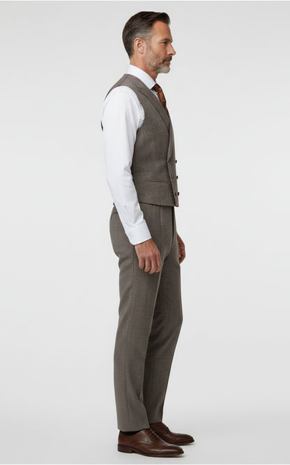 Wool Silk Linen Couture Vest Mens Business Formal Tailored